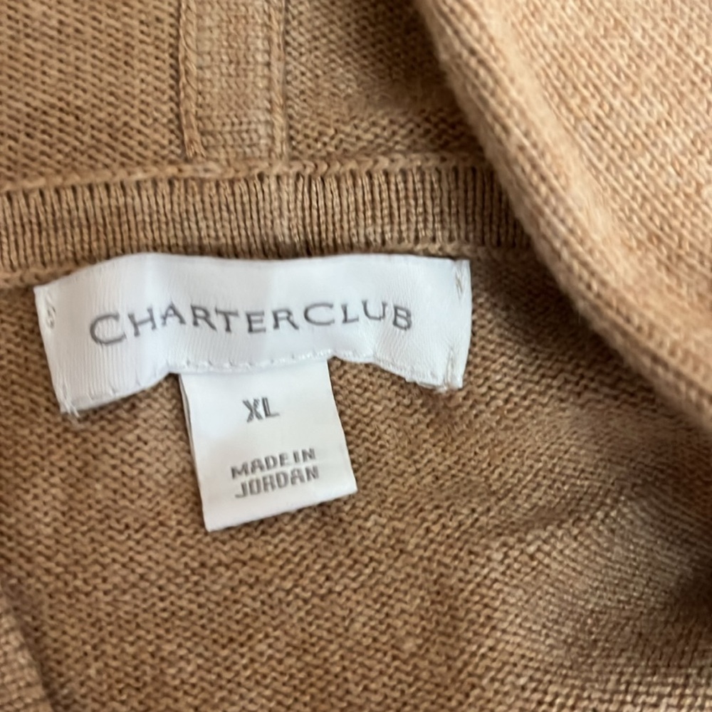 Like new sweater SET  hooded top and pants  top XL pants L CHARTER CLUB - Picture 5 of 6